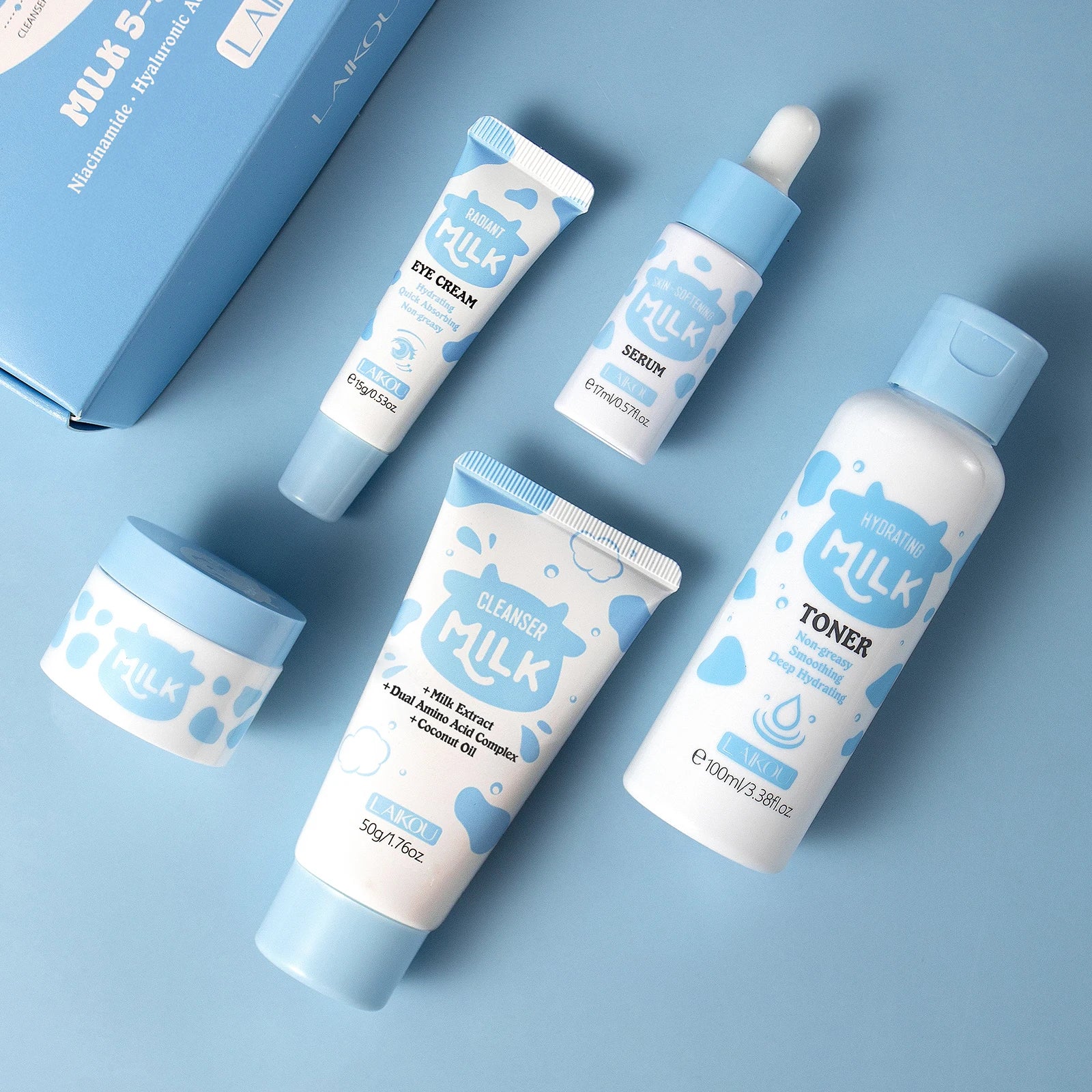 Milk Glow Facial Care Set — Complete Hydration & Brightening Kit