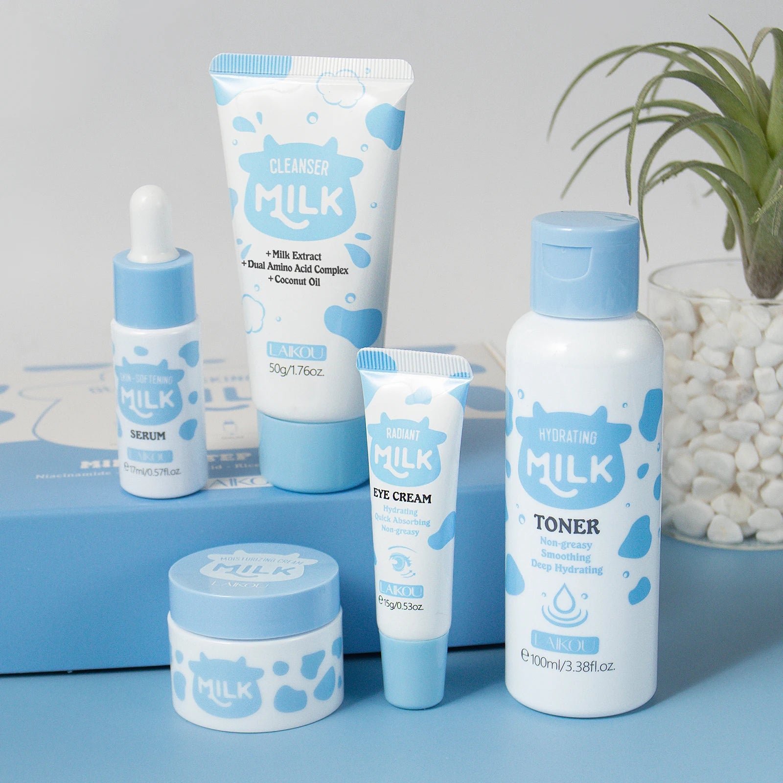 Milk Glow Facial Care Set — Complete Hydration & Brightening Kit